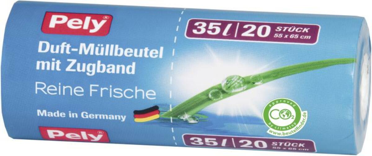 Bild 1 von Pely Duft-Müllbeutel mit Zugband Reine Frische 35 Liter