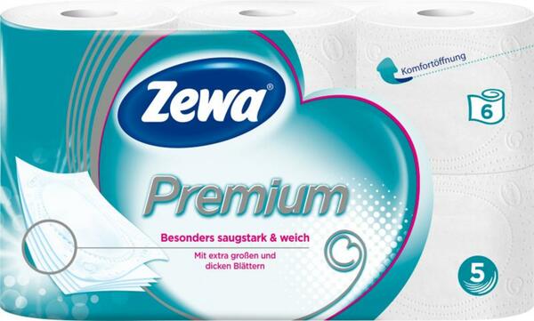 Bild 1 von Zewa Premium Toilettenpapier 5-lagig