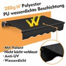 Bild 4 von Sekey Gelenkarmmarkise Alu Nicht-elektrisch Markise Anti-UV mit Kurbel, aus Alu & Polyester UV50+, wasserabweisend, einstellbarer Neigungswinkel