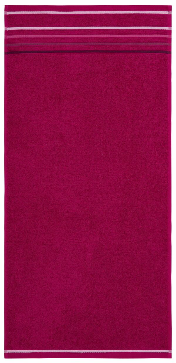 Bild 2 von my home Handtuch Set Niki, Walkfrottee, (Set, 7-tlg), Handtuchset mit mehrfarbiger Streifenbordüre, aus 100% Baumwolle