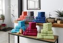 Bild 3 von my home Handtuch Set Niki, Walkfrottee, (Set, 7-tlg), Handtuchset mit mehrfarbiger Streifenbordüre, aus 100% Baumwolle