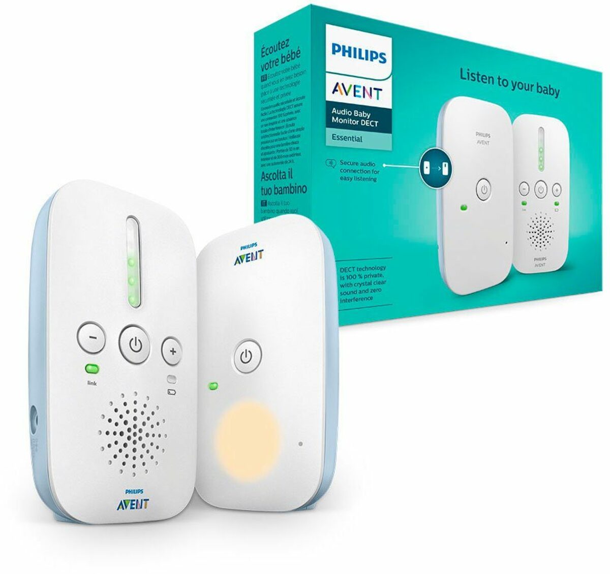 Bild 1 von Philips AVENT Babyphone SCD503/26, mit Nachtlicht und Smart ECO-Modus
