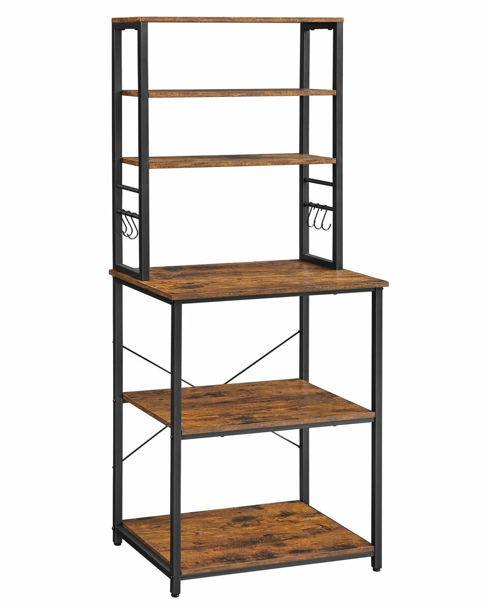 Bild 2 von VASAGLE Standregal, Küchenregal mit 6 Haken, 40 x 60 x 167 cm(TxBxH)