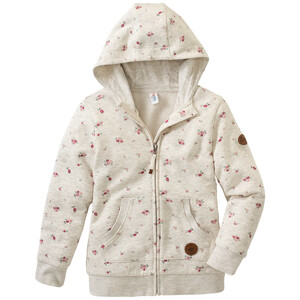 Mädchen Sweatjacke mit Blumen-Allover