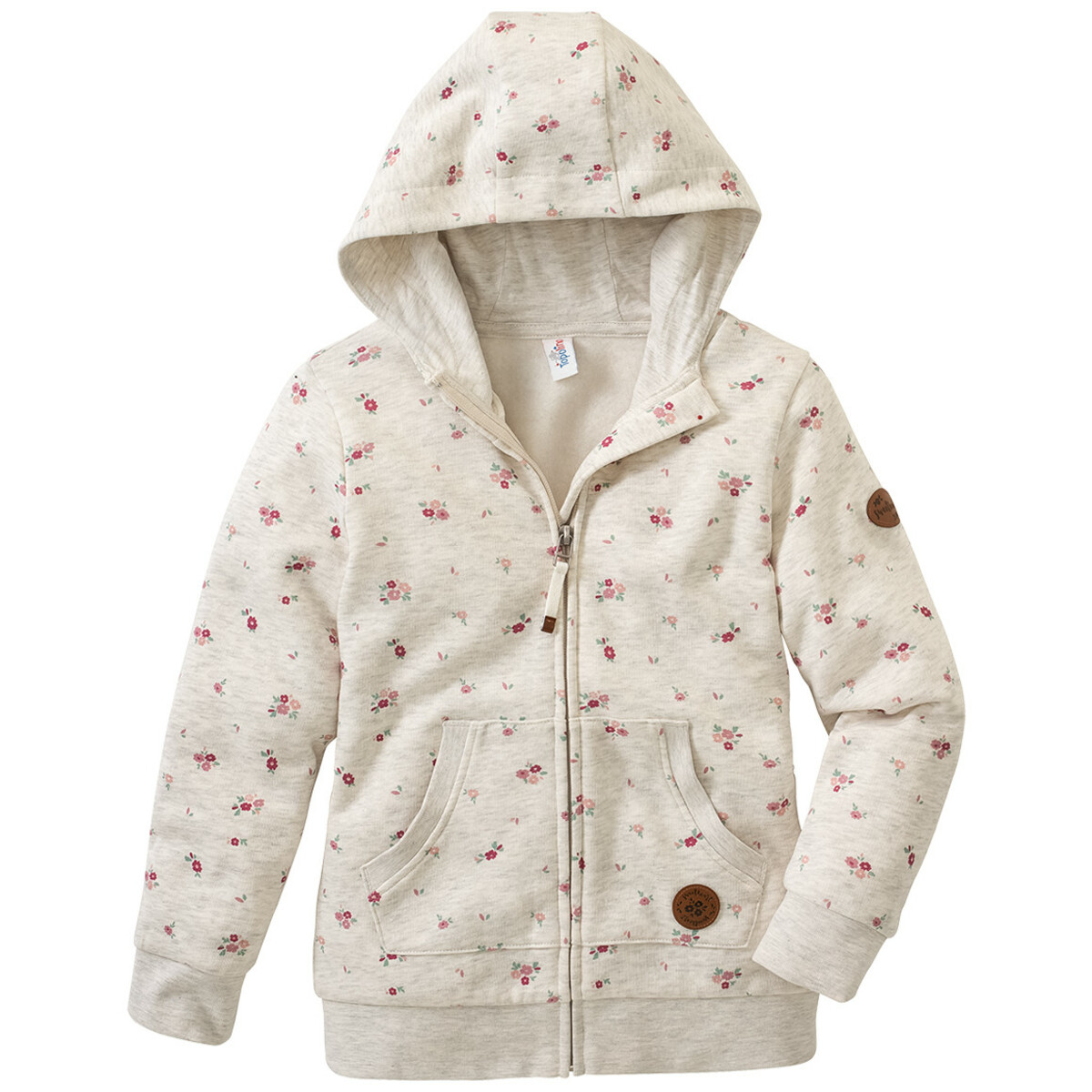 Bild 1 von Mädchen Sweatjacke mit Blumen-Allover