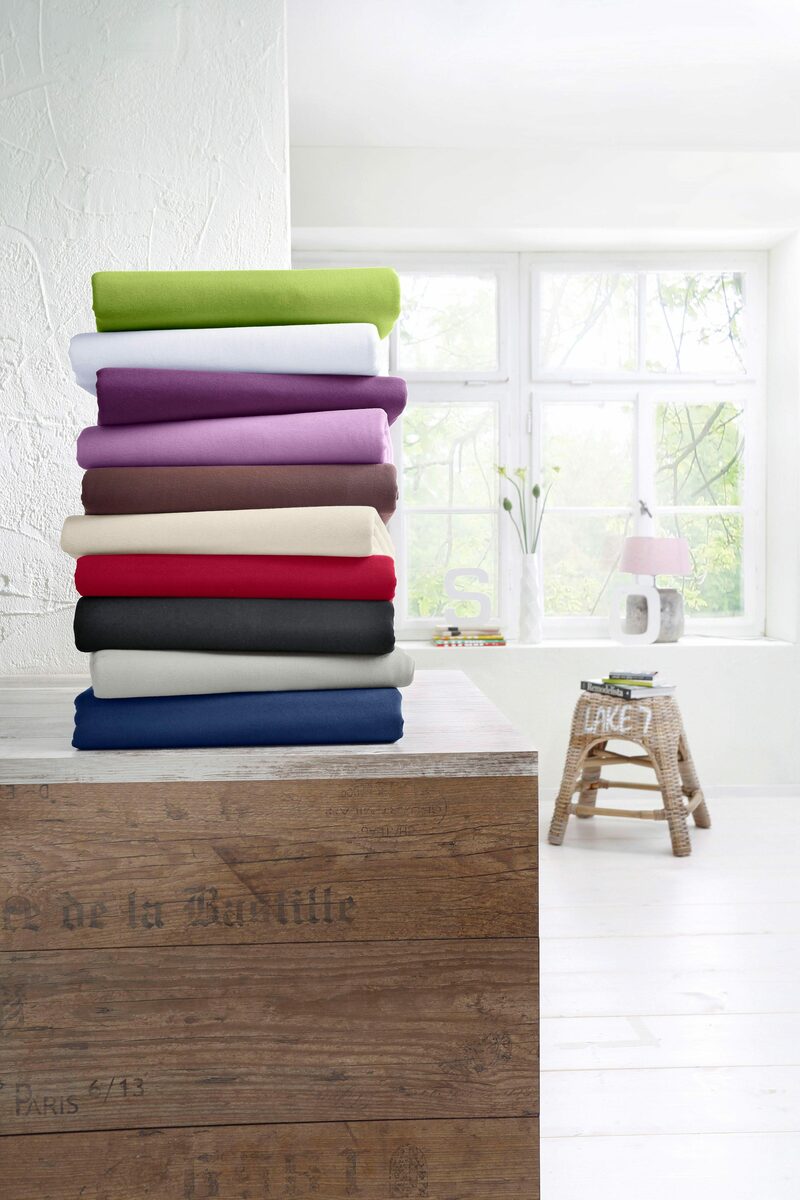 Bild 3 von Spannbettlaken Melone in Gr. 90x200, 140x200 oder 180x200 cm, bellana, Mako-Jersey, Gummizug: rundum, (1 Stück), Baumwolle, Matratzen bis 25 cm Höhe, Bettlaken, Spannbetttuch, Laken