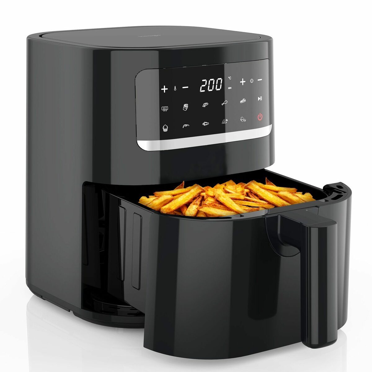 Bild 1 von iceagle Heißluftfritteuse K562D Heißluftfritteuse 5.5L Heissluftfriteuse Airfryer XXL, 1400 W, Heißluftfritteuse & Grill, 9 Kochprogramme, digitales Display, 4kg