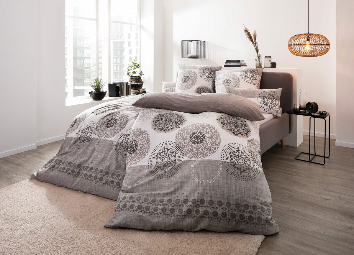 Bild 3 von Bettwäsche Tesso in Gr. 135x200, 155x220 oder 200x200 cm, my home, Polycotton, 2 teilig, Baumwolle, Bettwäsche mit Ornamenten und in verschiedenen Qualitäten