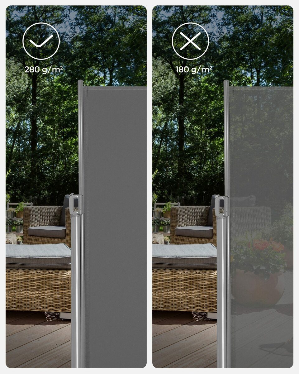 Bild 4 von SONGMICS Seitenarmmarkise Alu Sichtschutz 280 g/m² Windschutz ausziehbar