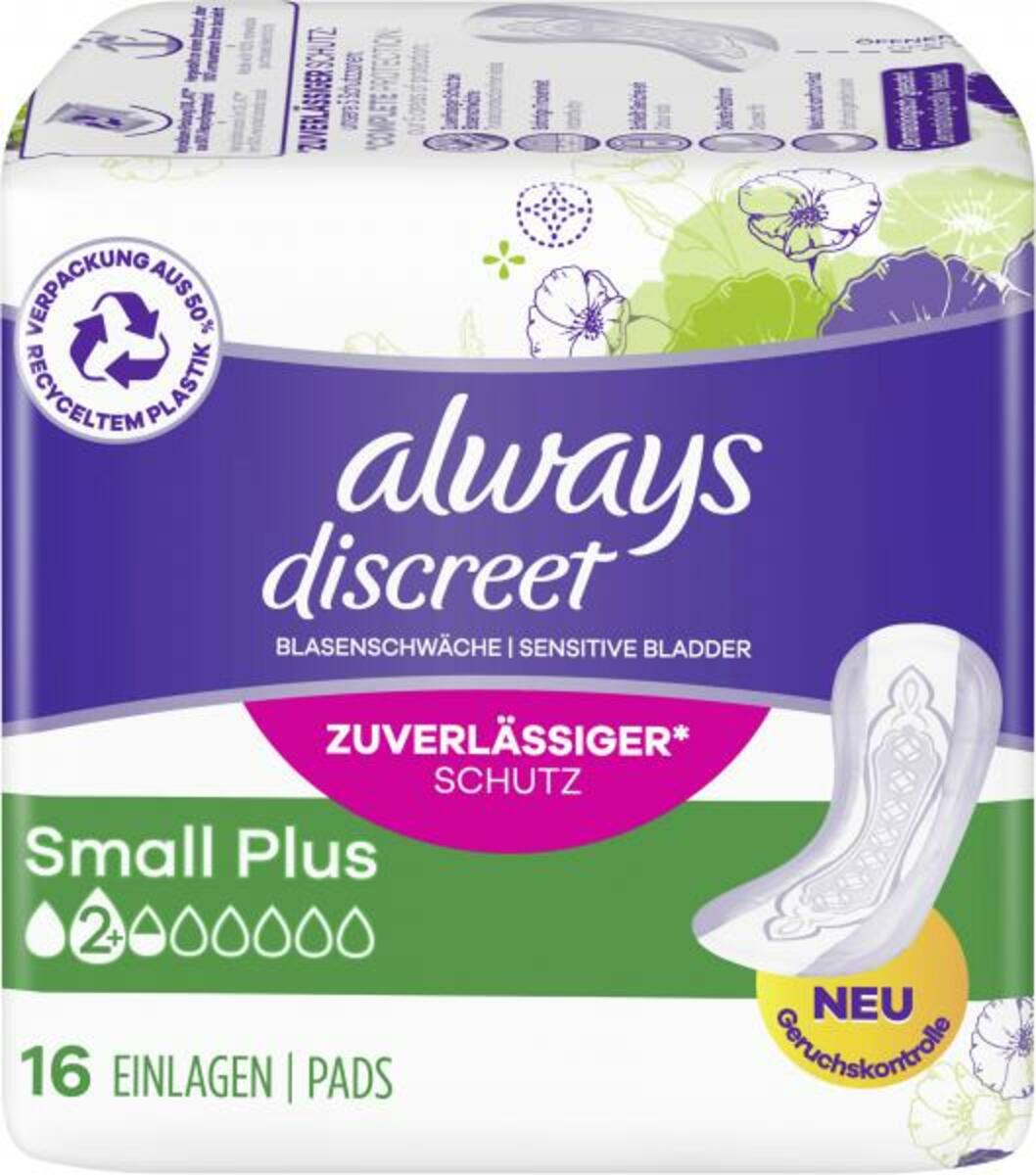 Bild 1 von Always Discreet Inkontinenz-Einlagen Small Plus