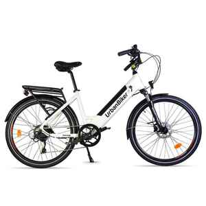 Urbanbiker Sidney 23 E-Citybike, Weiss 26”, 540 Wh (36 V 15 Ah)