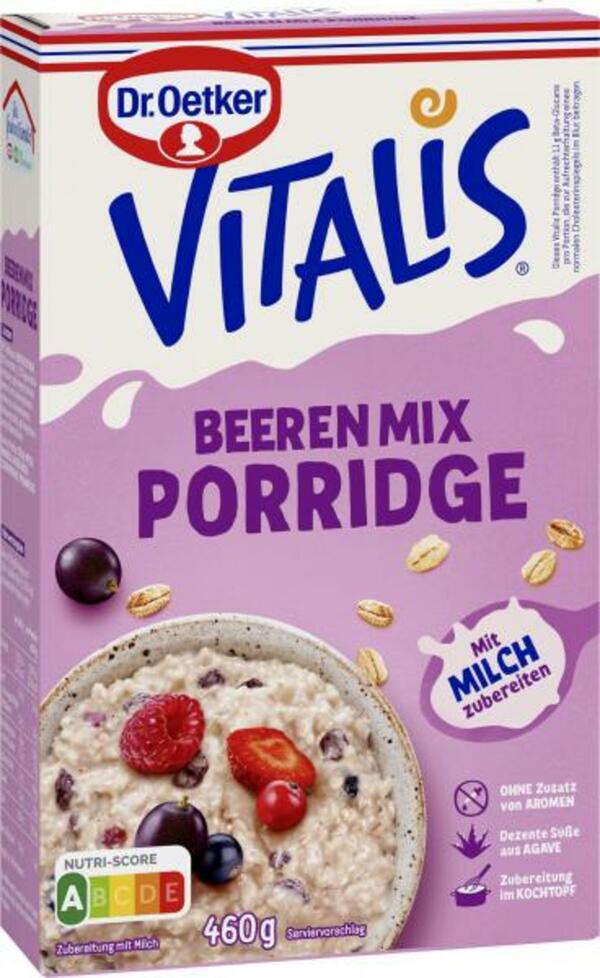 Bild 1 von Dr. Oetker Vitalis Porridge Beeren Mix