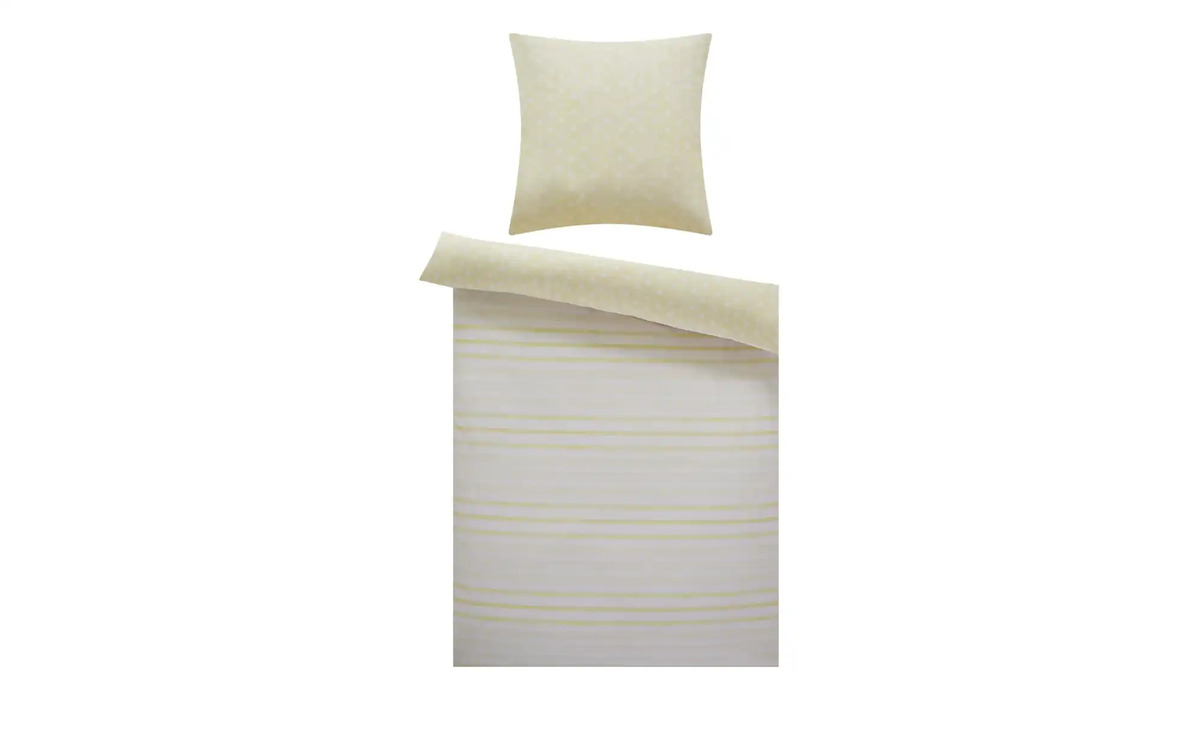 Bild 2 von Renforce Wende-Bettwäsche Streifen und Punkte