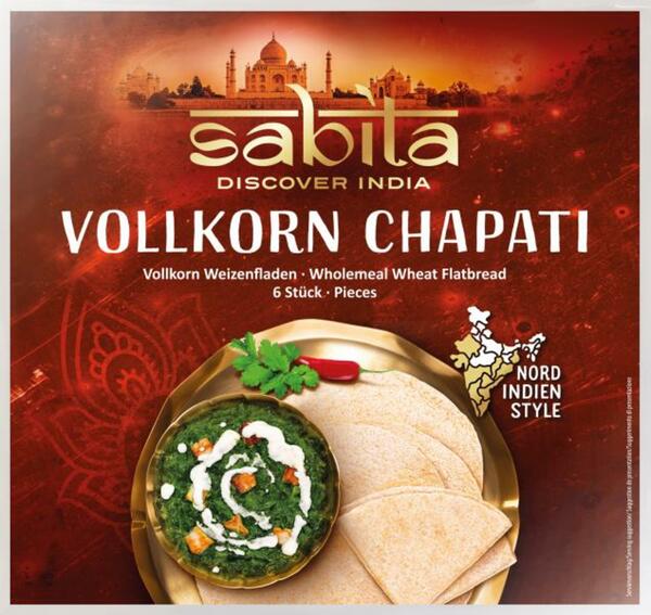 Bild 1 von Sabita Chapati Vollkornfladen