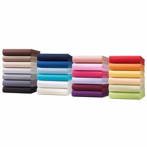 Spannbettlaken Spannbetttuch, Jersey-Bettlaken aus 100% Baumwolle, Viele Größen und Farben erhältlich, Für Matratzen, Boxspringbetten, Wasserbetten und Kindermatratzen, Hometex Premium Texti