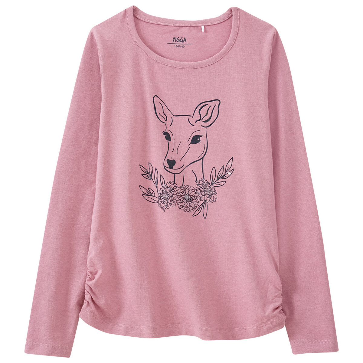 Wednesday Langarmshirt Mädchen - Offizielles Netflix Serien-Shirt In Grau Oder Lila