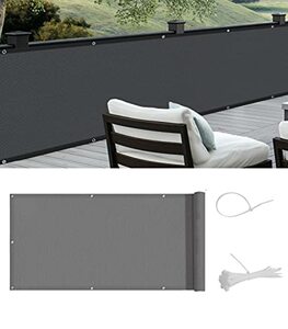 COOL AREA Balkon Sichtschutz Balkonumspannungen PES Wasserdicht wetterfester mit Kabelbinder