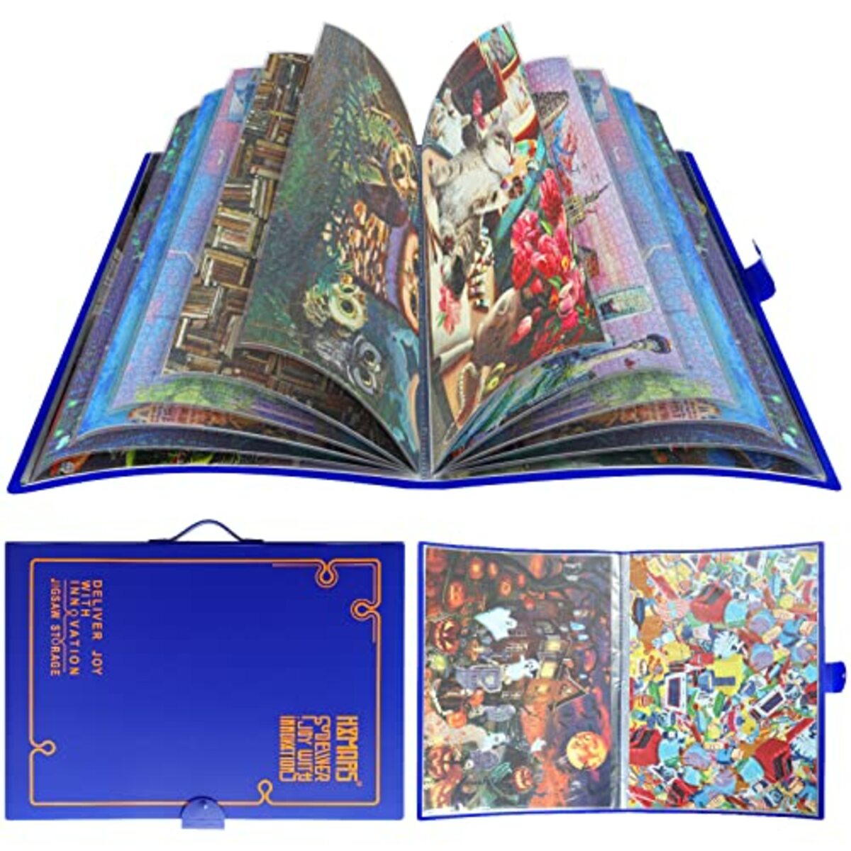 Bild 1 von HXMARS Puzzle-Aufbewahrungsordner für 1000 Teile: Puzzle-Organizer mit großer Kapazität, tragbar mit 20 Taschen, staubdichtes und schützendes Puzzle-Zubehör