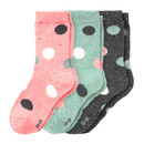 Bild 1 von 3 Paar Mädchen Socken mit Punkte-Allover