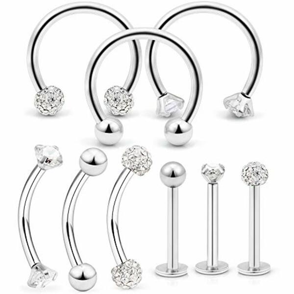 Bild 1 von AceFun 18 Stücke Hufeisen Hoop Piercing Circular Barbell Ohr