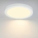 Bild 1 von Glitzerlife LED Deckenleuchte Flach Deckenlampe - Modern LED Lampe Weiß Eckig lampe Neutralweiß 4000K, 18W IP44 Wasserfest für Küche Büro Wohnzimmer Badezimmer Flur Ø22.5CM