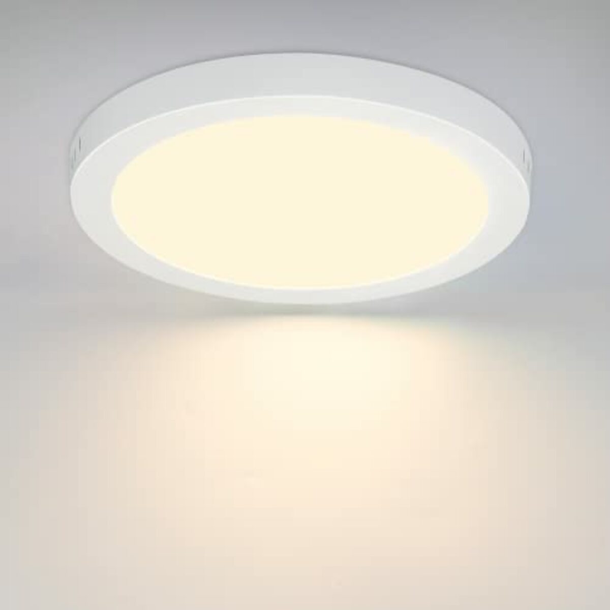 Bild 1 von Glitzerlife LED Deckenleuchte Flach Deckenlampe - Modern LED Lampe Weiß Eckig lampe Neutralweiß 4000K, 18W IP44 Wasserfest für Küche Büro Wohnzimmer Badezimmer Flur Ø22.5CM