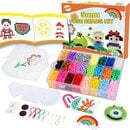 Bild 1 von BLOT 4000 Bügelperlen Set 24 Farben Bügelperlen für Kinder Mädchen Jungen DIY Steckperlen mit Platte Zubehör Muster in Organizerbox, 5mm