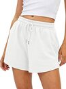 Bild 1 von BUHIM Shorts Damen Sommer Sport Shorts Lässige Kurze Hose Baumwolle High Waist Running Shorts Gym Fitness Shorts Kurz Sporthose Jogginghose