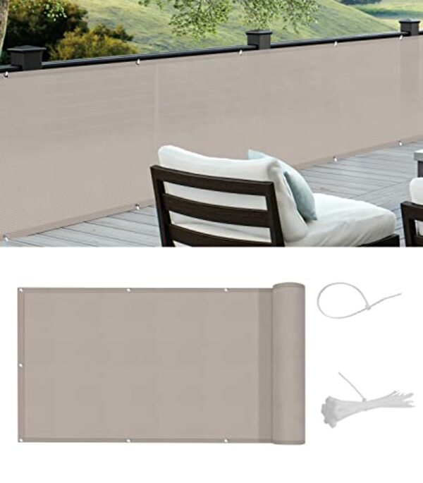 Bild 1 von COOL AREA Balkon Sichtschutz Balkonumspannungen PES Wasserdicht wetterfester mit Kabelbinder