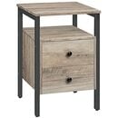 Bild 1 von HOOBRO Nachttisch, Beistelltisch, Nachtschrank mit 2 Schublade, 40 x 40 x 61 cm, Nachtkommode, leicht montierbar, Stabiles, 43BZ01