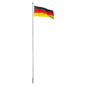 Teleskop-Fahnenmast bis max. 6,05m, inkl. Bodenhülse & Deutschlandflagge