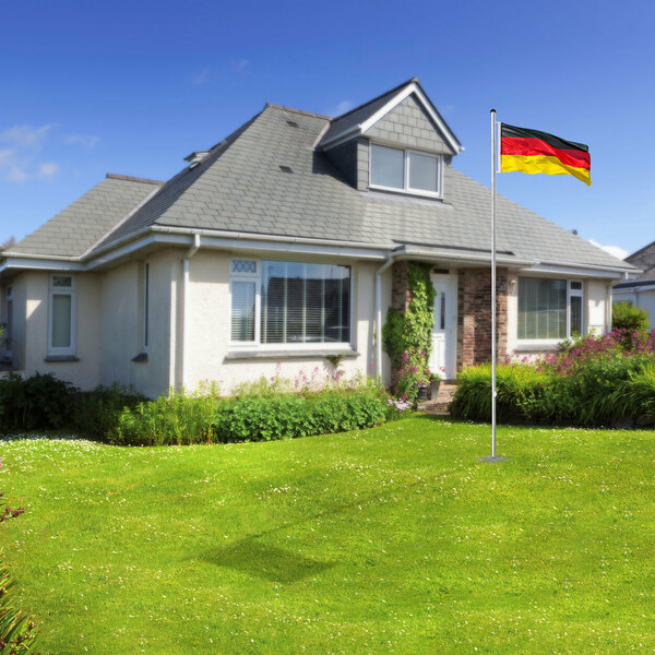 Bild 2 von Teleskop-Fahnenmast bis max. 6,05m, inkl. Bodenhülse & Deutschlandflagge