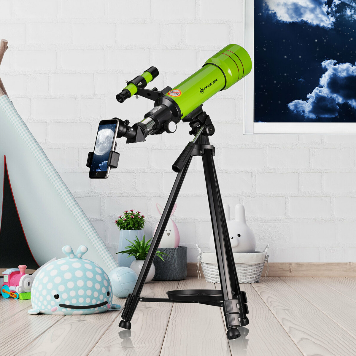 Bild 2 von BRESSER JUNIOR 
                                            Linsenteleskop 70/400 mit Rucksack