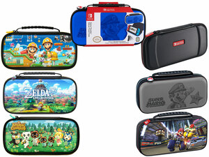 Bigben Nintendo Switch Travel Case, Transporttasche inkl. 1x4-Spiele-Game-Box, 1x 2-Micro-SD-Card-Box