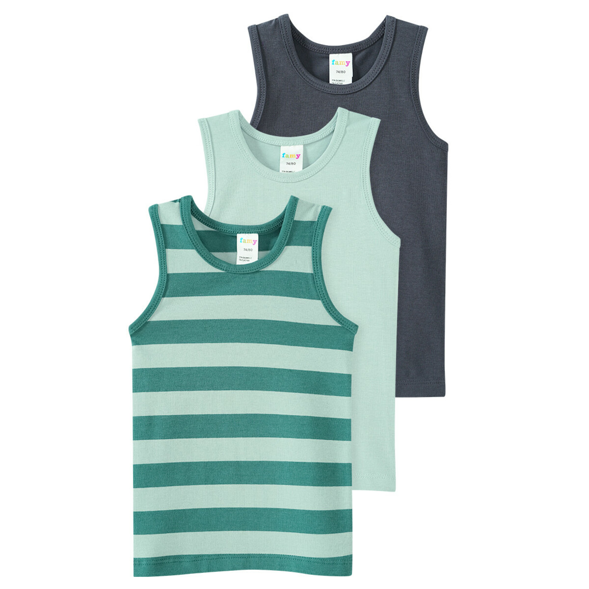 Bild 1 von 3 Baby Unterhemden in verschiedenen Dessins