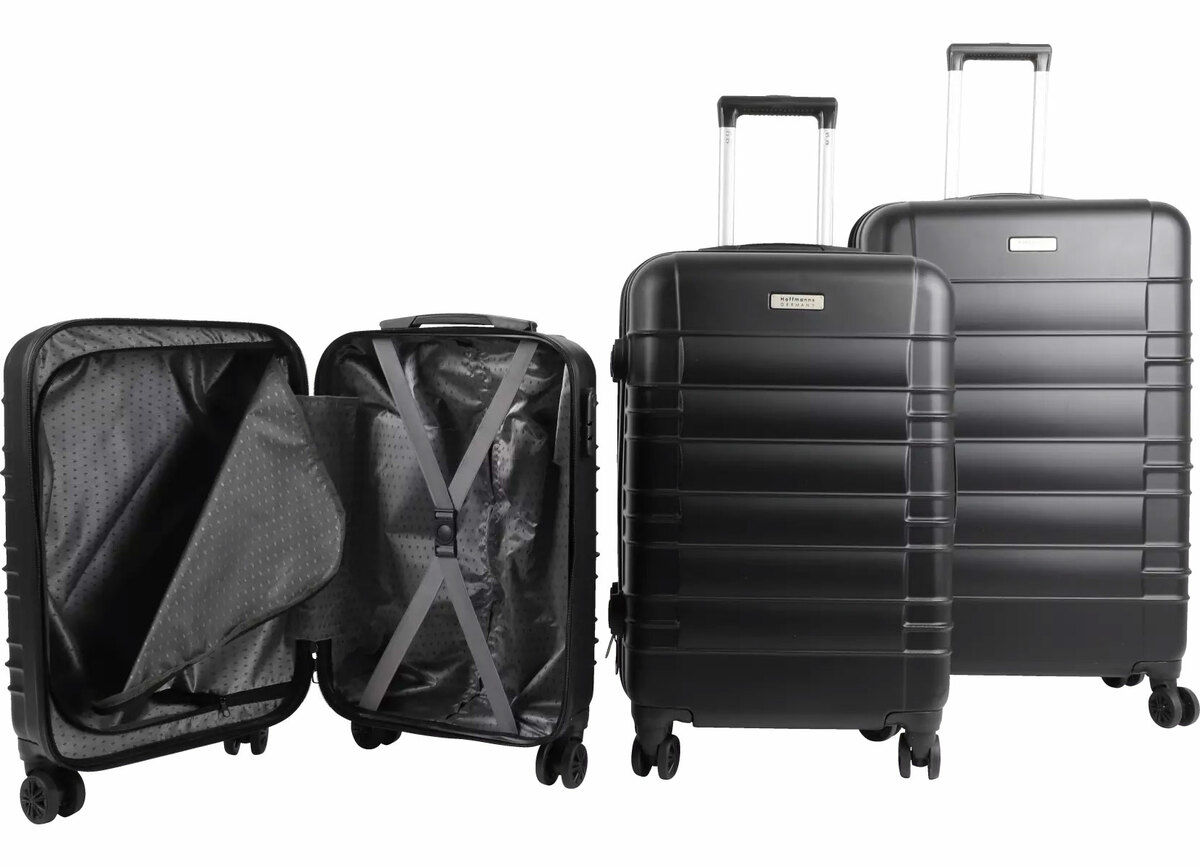 Bild 2 von Kofferset mit Zahlenschloss 3-teilig L/XL/XXL Schwarz