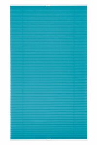Lichtblick Plissee Klemmfix, ohne Bohren, verspannt - Blau, 80 cm x 130 cm (B x L)