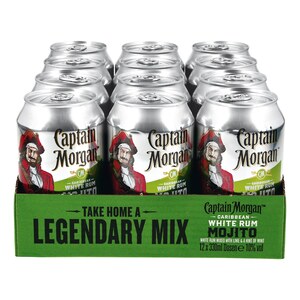 Captain Morgan White Rum Mojito Mixgetränk 10,0 % vol 0,33 Liter Dose, 12er Pack