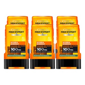 L'Oréal Men Expert  Duschgel Hydra Energy 250 ml, 6er Pack