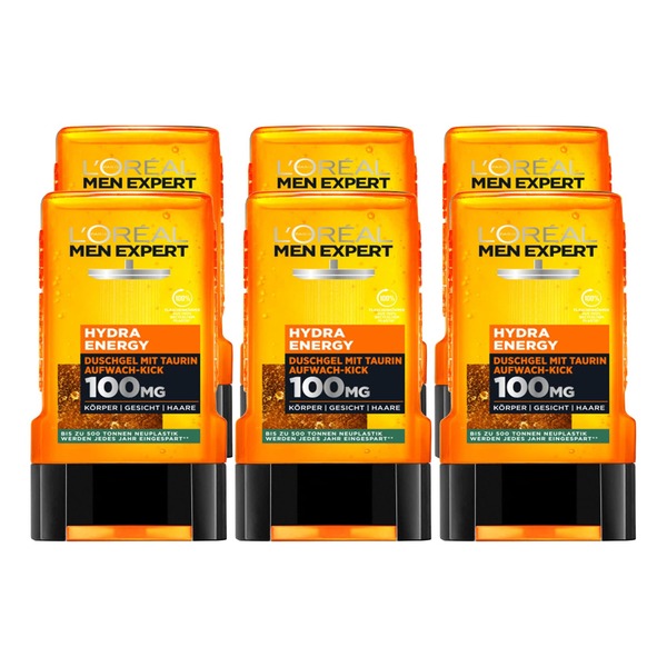 Bild 1 von L'Oréal Men Expert  Duschgel Hydra Energy 250 ml, 6er Pack