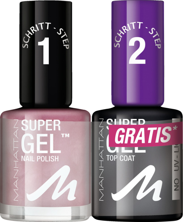 Bild 1 von Manhattan Super Gel Nagellack 285 Pretty Rose + Top Coat