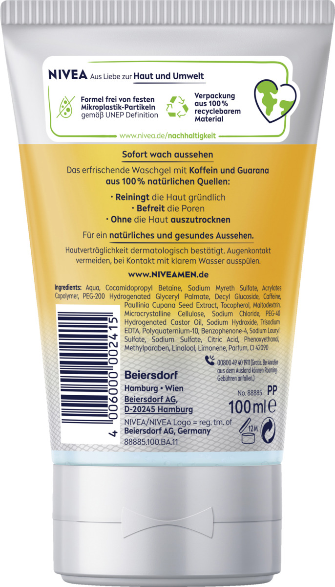 Bild 2 von NIVEA MEN Active Energy Anti-Müdigkeit Waschgel