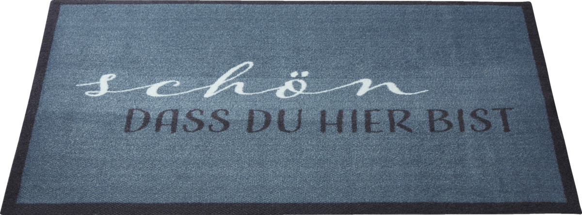 Bild 2 von IDEENWELT Schmutzfangmatte Schön, dass du hier bist grün