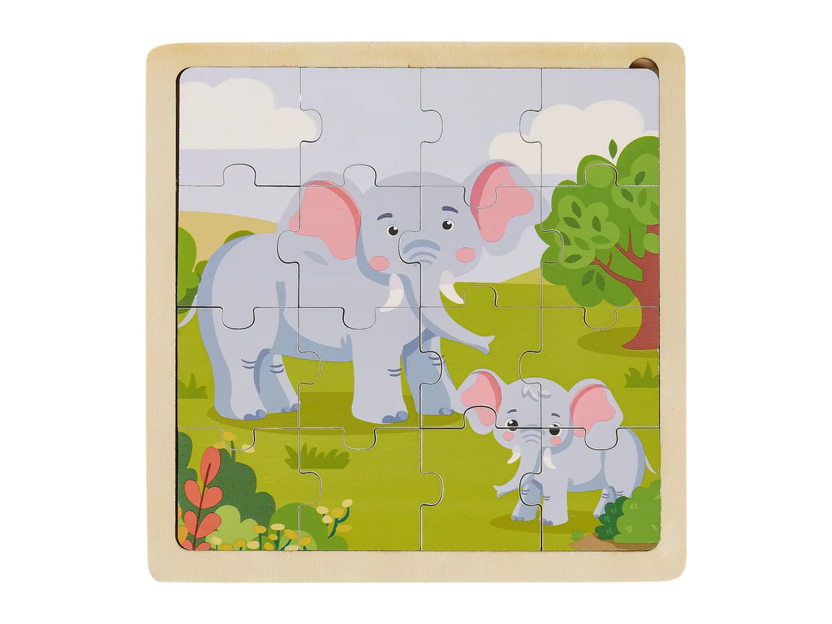 Bild 2 von Playtive Holzpuzzle, 17-teilig