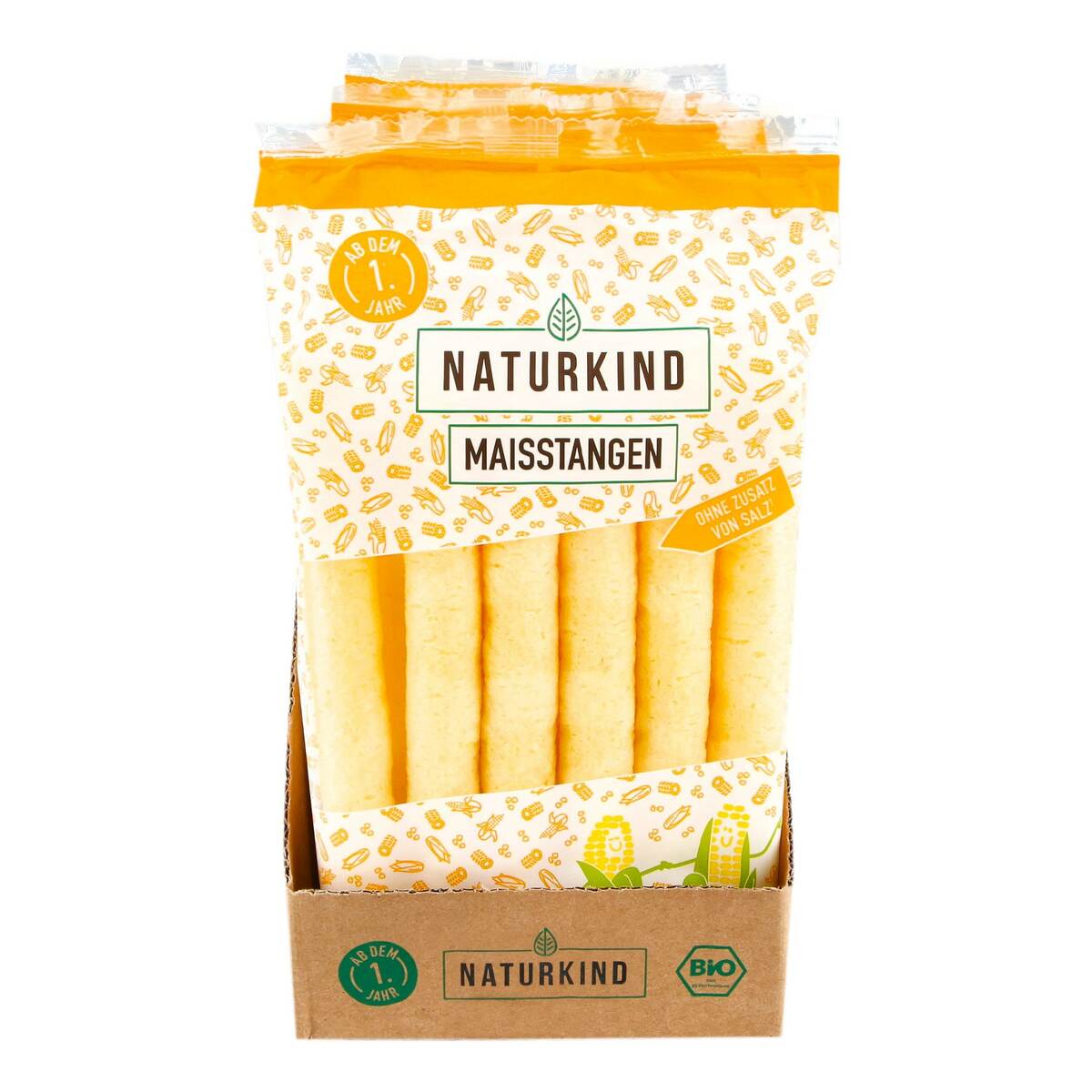 Bild 1 von NATURKIND Bio Maisstangen 30 g, 8er Pack