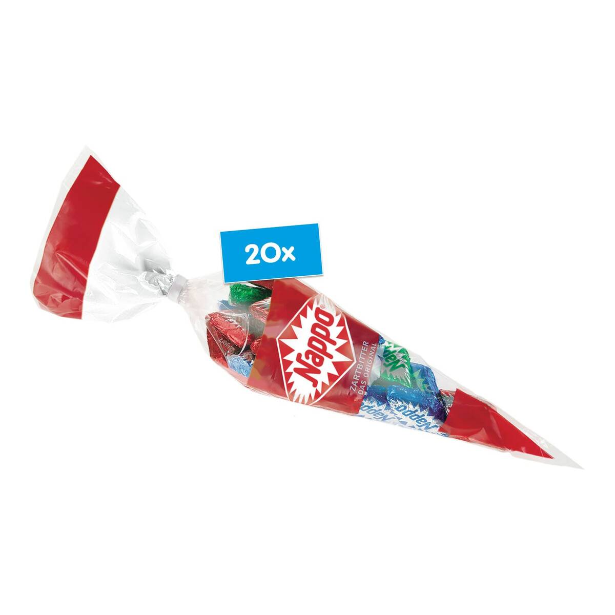 Bild 1 von Wawi Nappo Klassiker Zartbitter Spitztüte 150 g, 20er Pack