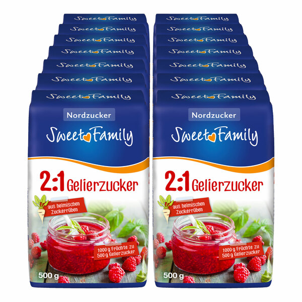 Bild 1 von Nordzucker Sweet Family 2:1 Gelierzucker 500 g, 14er Pack