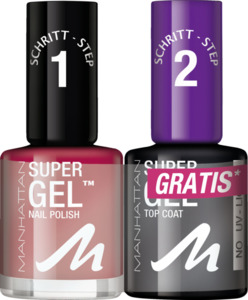 Manhattan Super Gel Nagellack 635 Ladies Night Primary + Top Coat