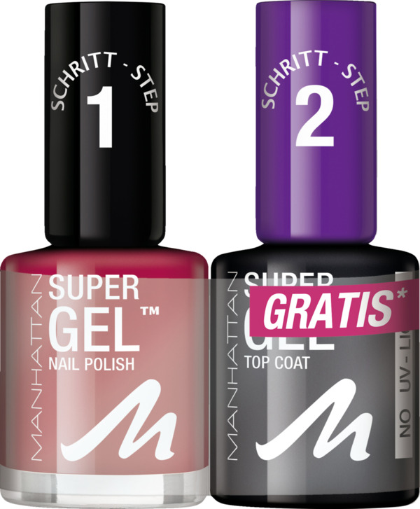 Bild 1 von Manhattan Super Gel Nagellack 635 Ladies Night Primary + Top Coat