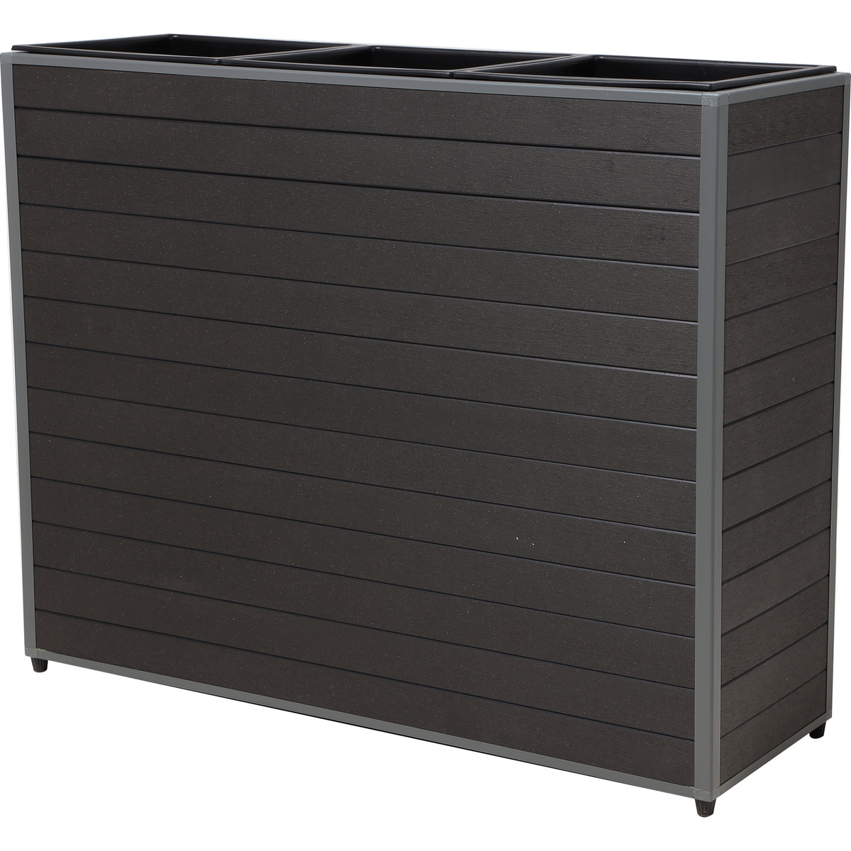 Bild 1 von WPC-Pflanzkasten 'Monaco' anthrazit 80 x 27,5 x 65 cm